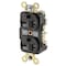 Hubbell Wiring Device-Kellems Straight Blade Receptacle, 6-20R, 20 A, 250V AC, 2 Pole, 3 Wire, Flush Mount, Grounded HBL5462BK - alternate 2